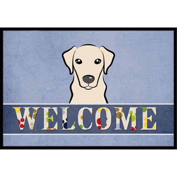 Carolines Treasures Yellow Labrador Welcome Indoor and Outdoor Mat- 18 x 27 in. BB1408MAT - main